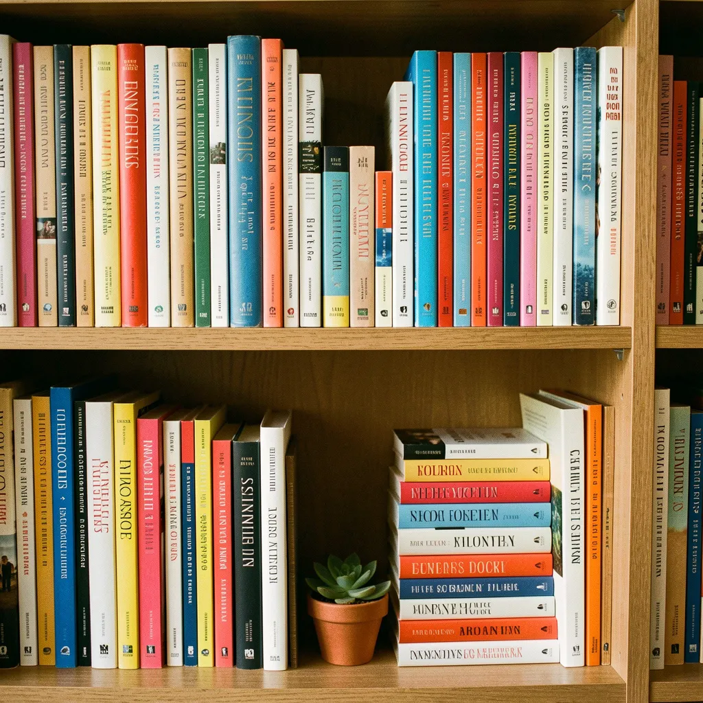 Professional bookshelf styling result